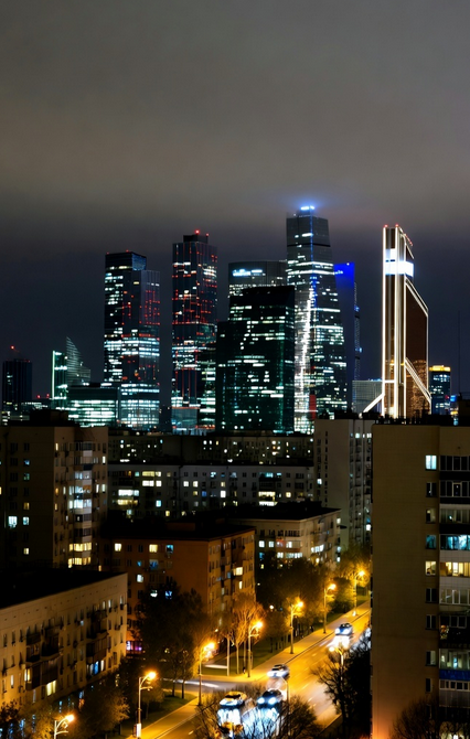 Imagen de Y se registran grandes Apagones en los suburbios de Moscú Rusia... Esto enmedio de ataque masivo de Drones Ucranianos a la ciudad.